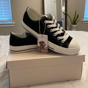 Black and white sneakers